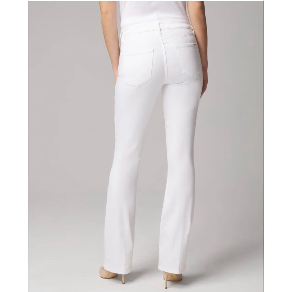 NWT White House Black Market White High-Rise Skinny Flare Jeans Size 8 - Picture 3 of 12